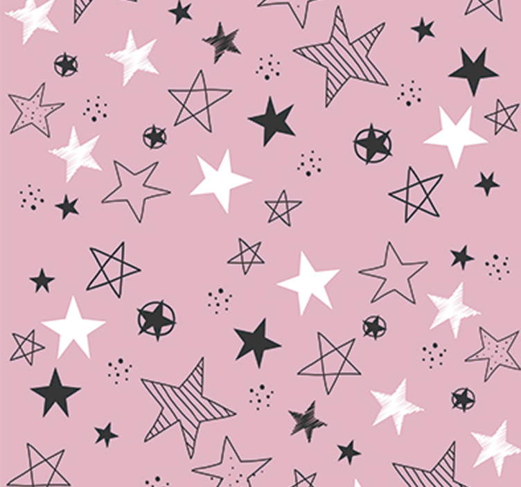 Persiana enrollable juvenil estrellas rosas - TenVinilo