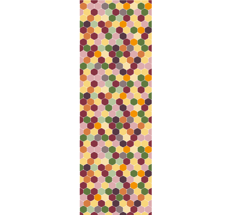 Persiana enrollable moderno hexágonos coloridos texturizados - TenVinilo