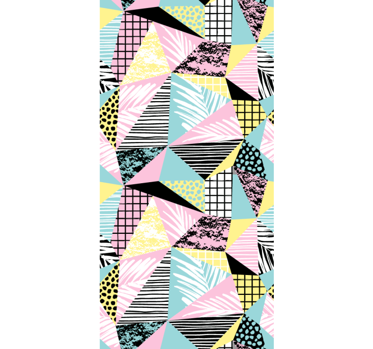 Persiana enrollable moderno diseño tropical geométrico - TenVinilo