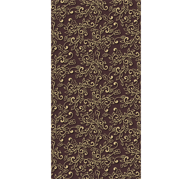 Persiana enrollable moderno estilo hojas de Árbol dorado - TenVinilo