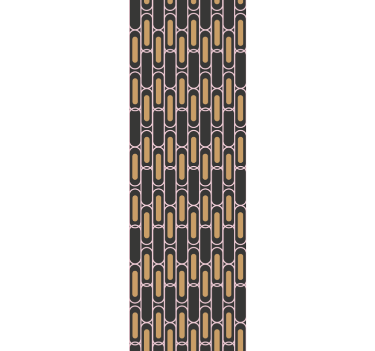 Persiana enrollable moderno patrón geométrico rosa y marrón - TenVinilo