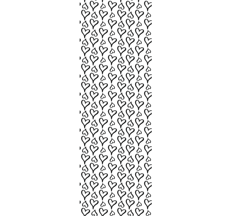 Persiana enrollable moderno íconos de corazones negros - TenVinilo