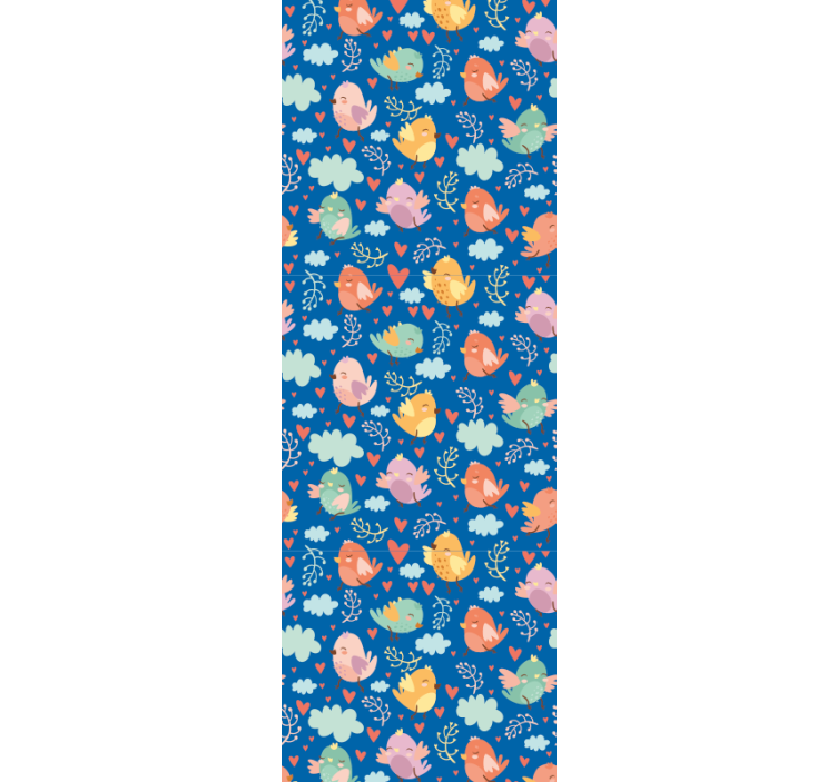 Persiana enrollable moderno con lindos pájaros voladores - TenVinilo