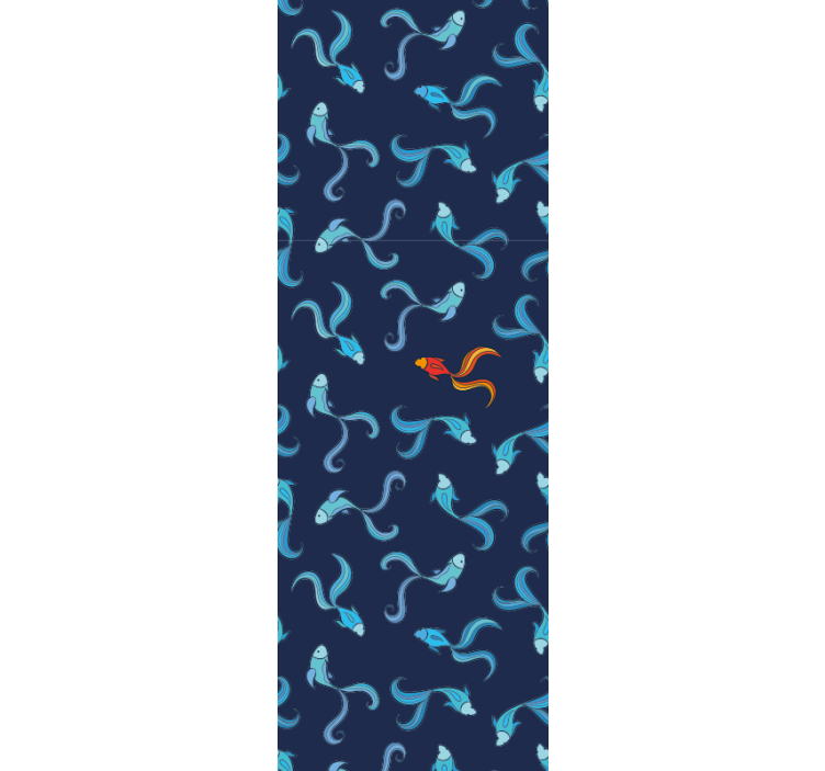 Persiana enrollable moderno pez naranja único - TenVinilo