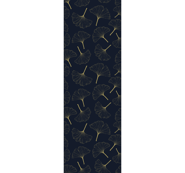 Persiana enrollable moderno hojas de ginkgo 3d doradas - TenVinilo