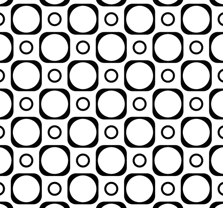 Persiana enrollable negra azulejos blanco y negro - TenVinilo