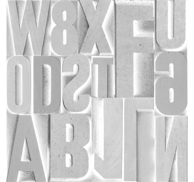 Persiana enrollable gris letras en 3d - TenVinilo