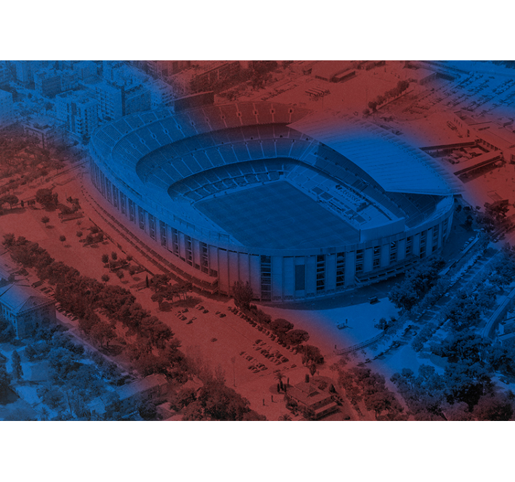 Persiana enrollable para cocina fotomural 3d camp nou - TenVinilo