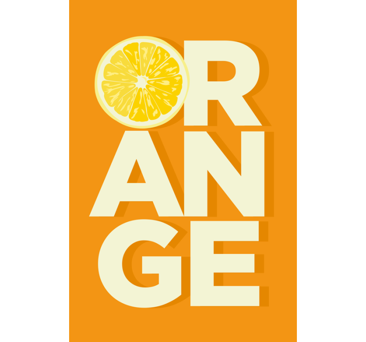 Persiana enrollable para cocina texto en naranja cortado - TenVinilo