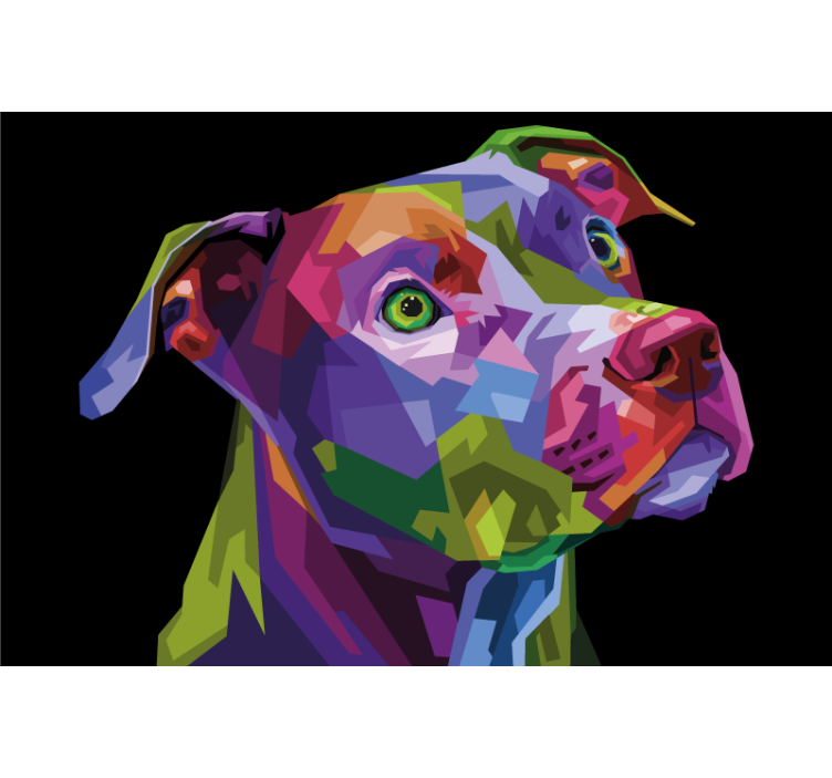 Persiana enrollable salón perros pitbull multicolor - TenVinilo