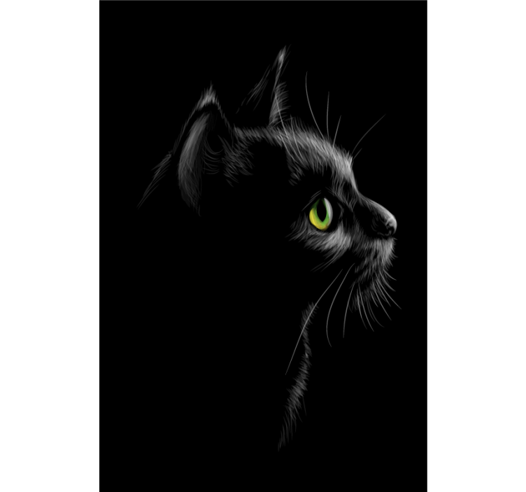Persiana enrollable salón gatos ojos verdes - TenVinilo