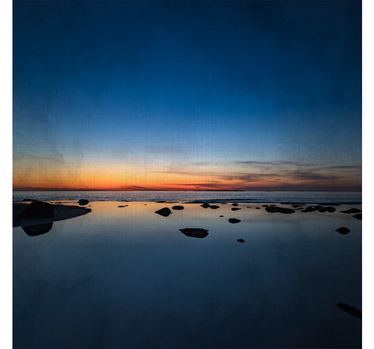 Persiana enrollable salón atardecer nórdico en el mar - TenVinilo