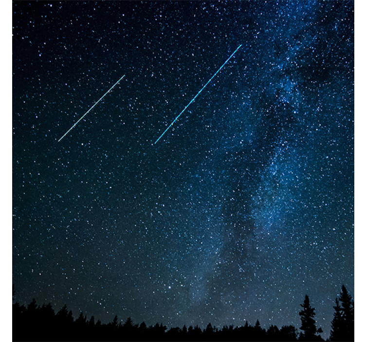 Persiana enrollable salón paisaje de estrellas fugaces - TenVinilo