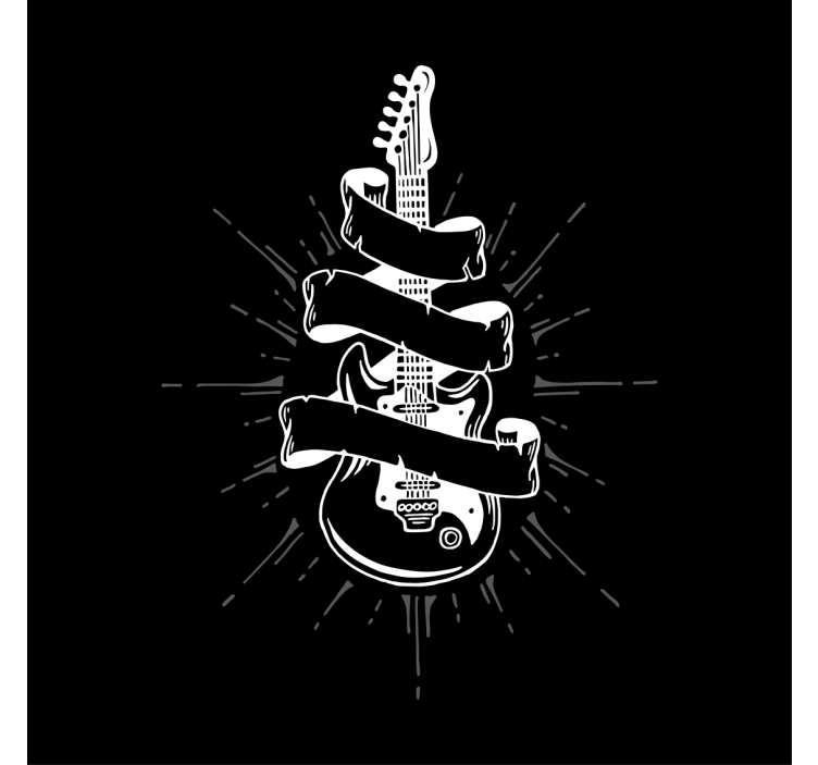 Persiana enrollable salón guitarra - TenVinilo