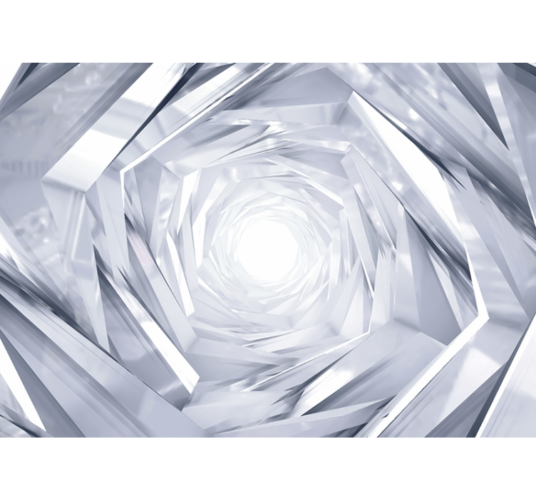 Persiana enrollable blanca túnel geométrico abstracto - TenVinilo