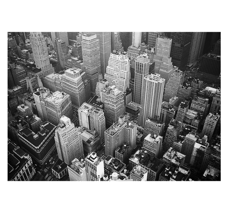 Persiana enrollable negra vista aérea de nueva york - TenVinilo