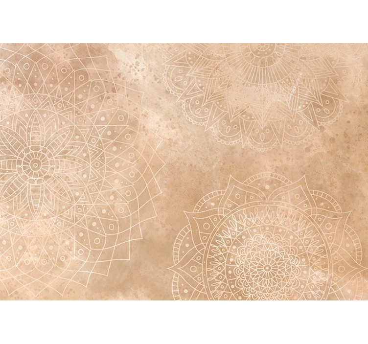Persiana enrollable beige mandalas vintage - TenVinilo
