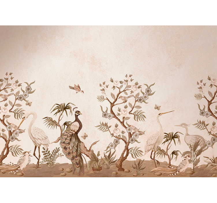 Persiana enrollable beige fauna vintage - TenVinilo