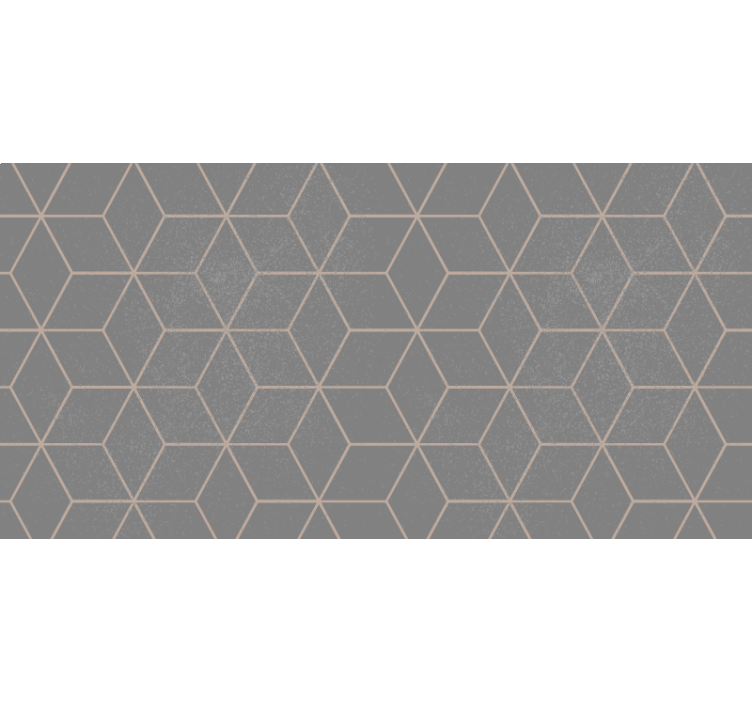 Persiana enrollable gris patrón hexagonal geométrico - TenVinilo
