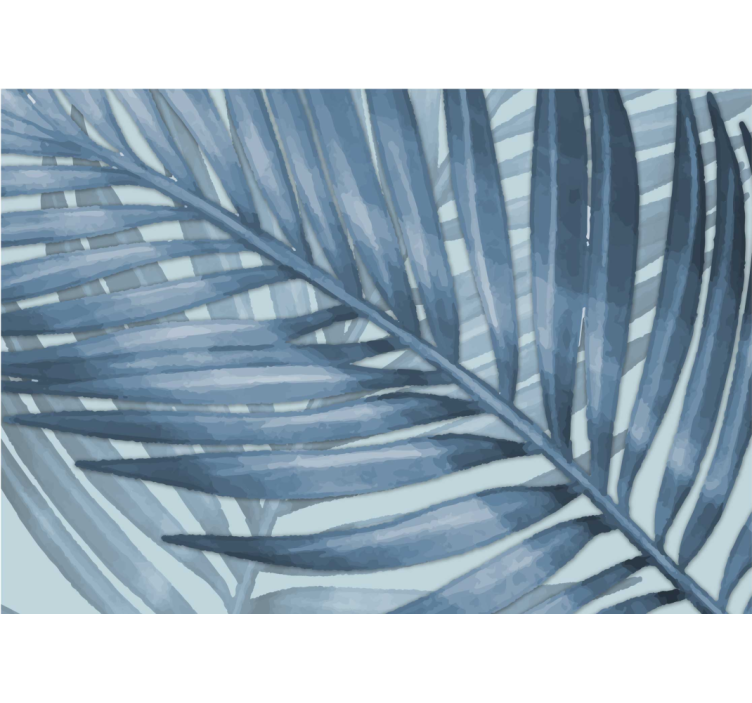 Persiana enrollable azul hoja tropical azul - TenVinilo