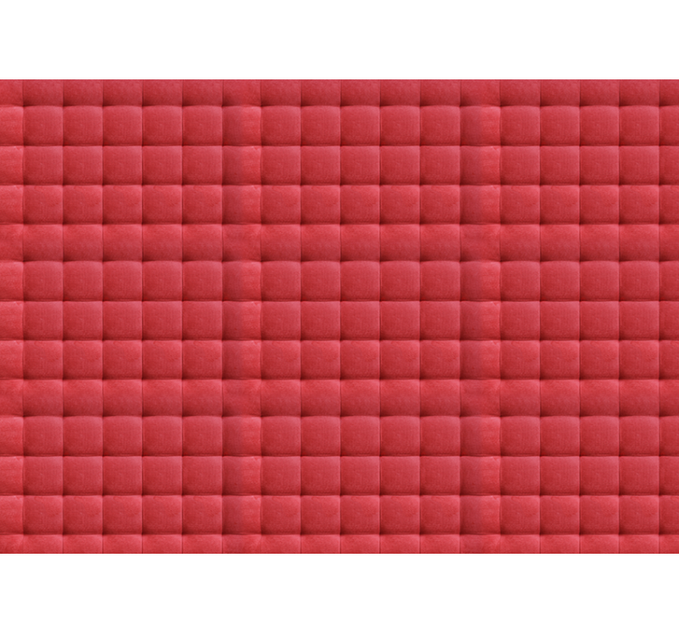 Persiana enrollable roja con acolchado de cuero rojo - TenVinilo
