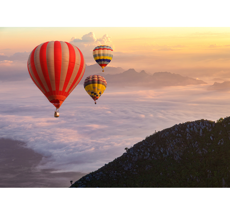 Persiana enrollable salón globos de aire en el cielo - TenVinilo