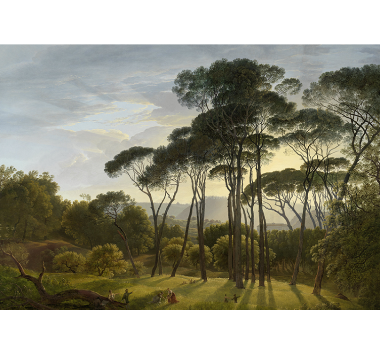 Persiana enrollable salón paisaje forestal italiano - TenVinilo
