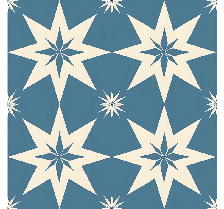 Persiana enrollable azul diseño estrellado - TenVinilo