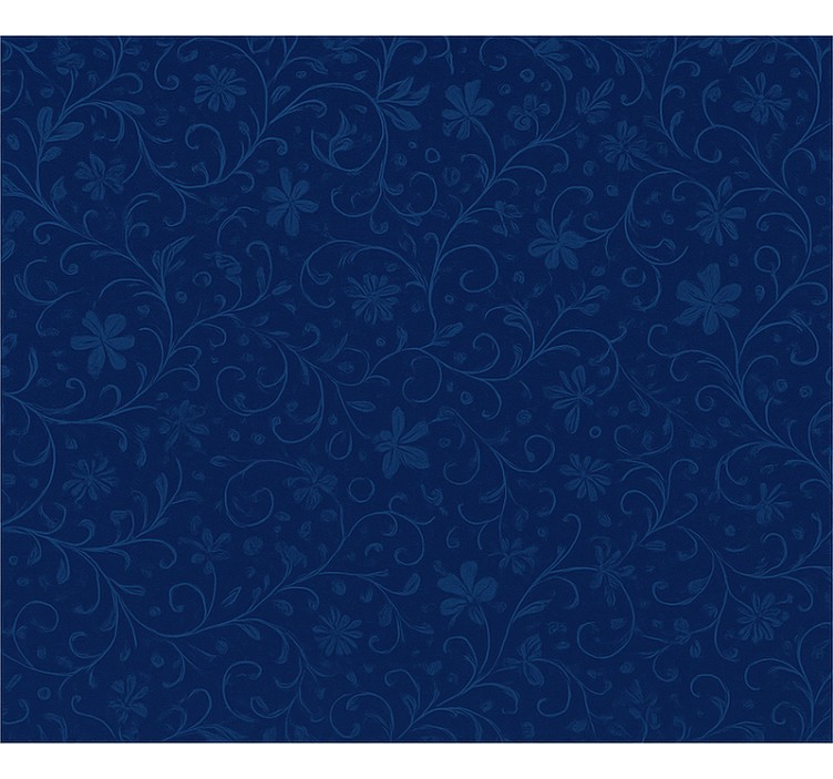 Persiana enrollable azul con motivo floral azul marino - TenVinilo