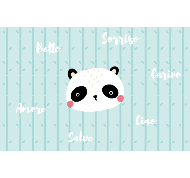 Persiana enrollable azul panda en las nubes - TenVinilo