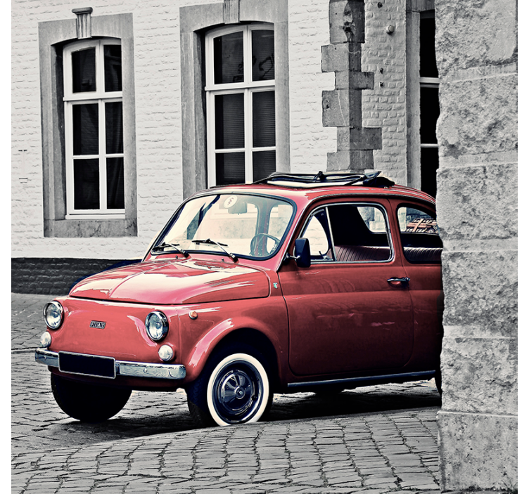 Persiana enrollable salón vintage viejo fiat 500 - TenVinilo