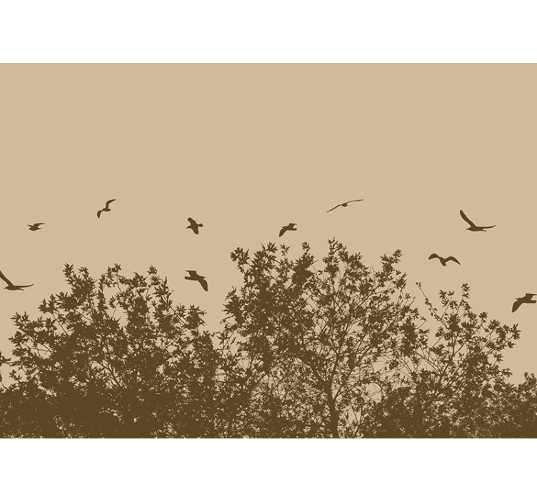 Persiana enrollable salón flores de primavera con aves - TenVinilo