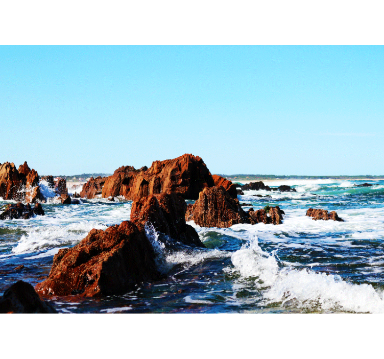 Persiana enrollable salón cabo polonio con rocas - TenVinilo