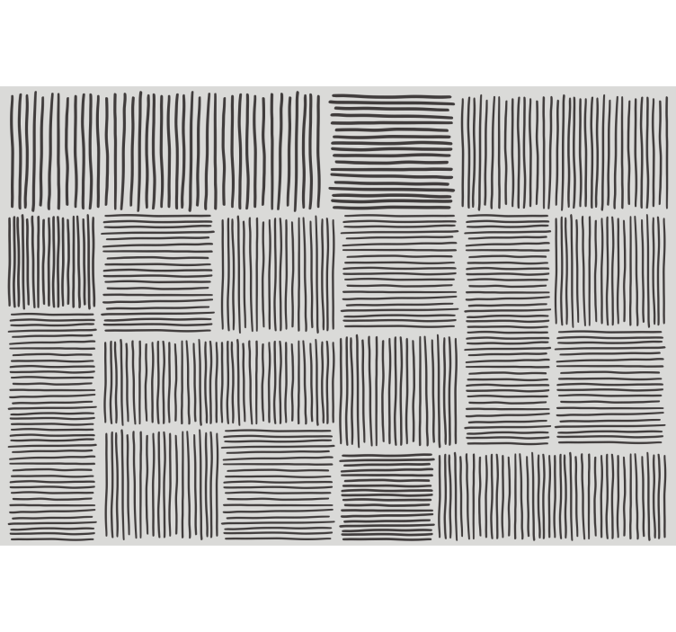 Persiana enrollable salón líneas en blanco y negro - TenVinilo