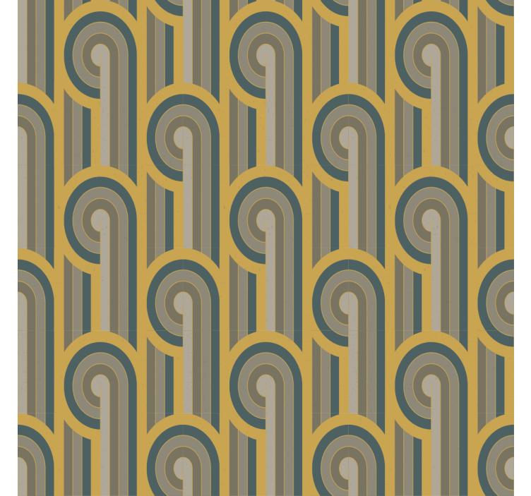 Persiana enrollable salón formas geométricas art deco - TenVinilo