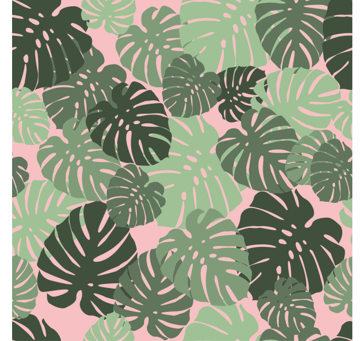 Persiana enrollable salón hojas de monstera rosa - TenVinilo