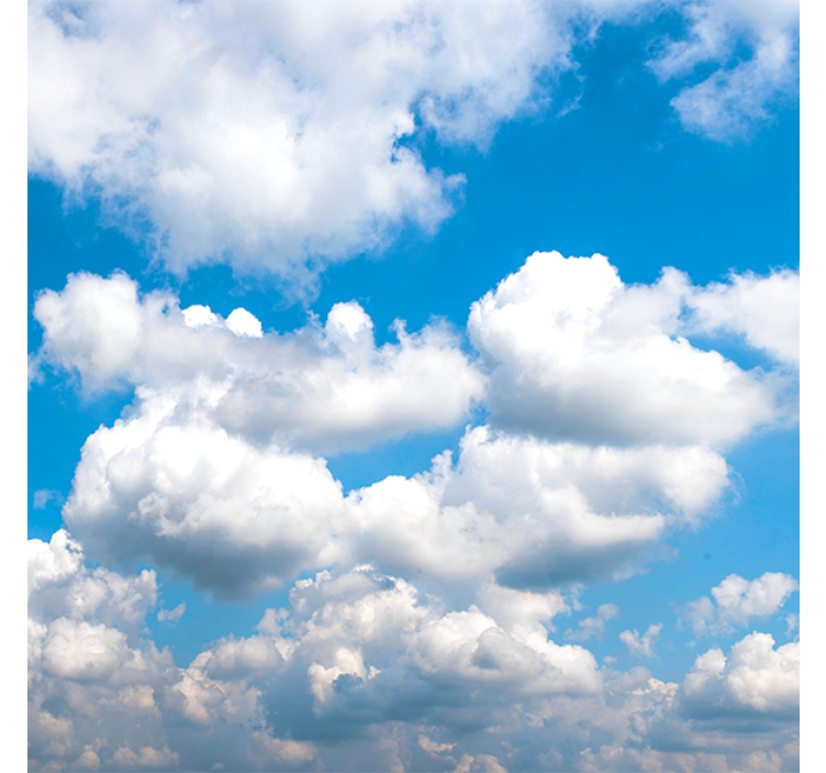Persiana enrollable salón cielo azul hermoso con nubes - TenVinilo