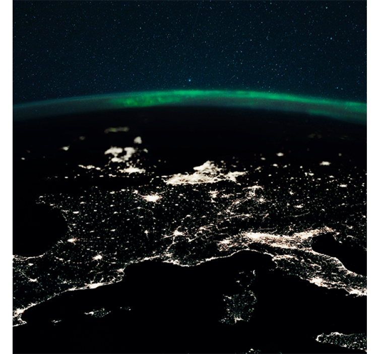 Persiana enrollable salón luz del norte estrellas y tierra - TenVinilo