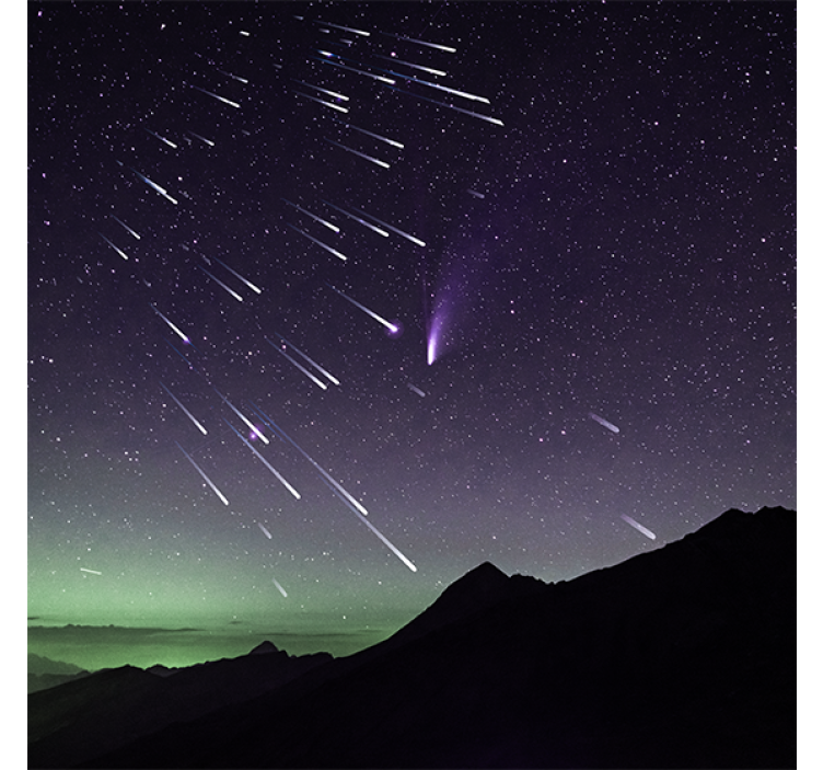 Persiana enrollable salón lluvia de estrellas fugaces - TenVinilo