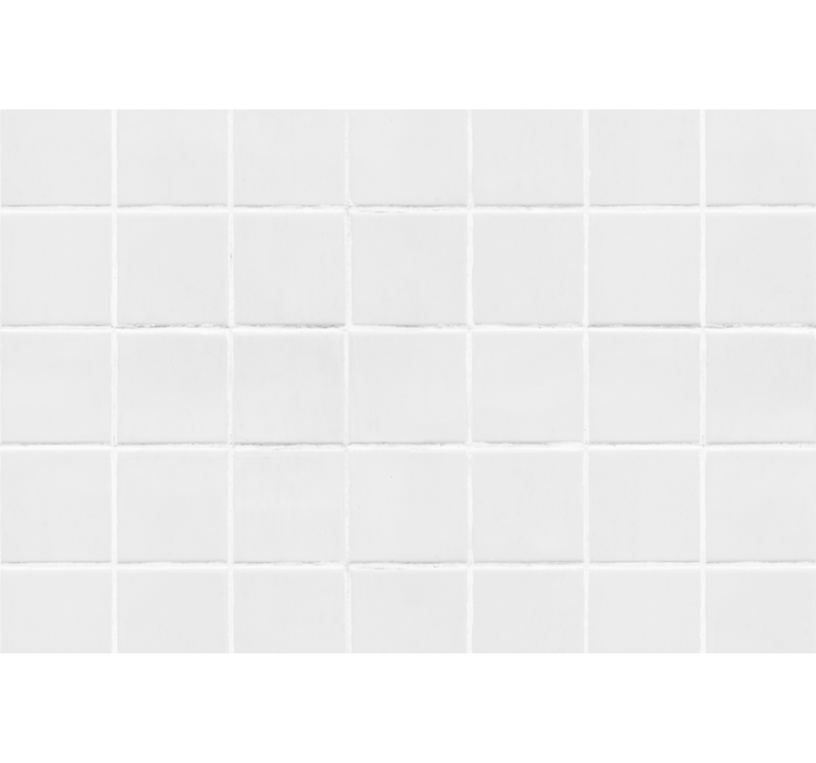 Persiana enrollable blanca azulejos simples - TenVinilo