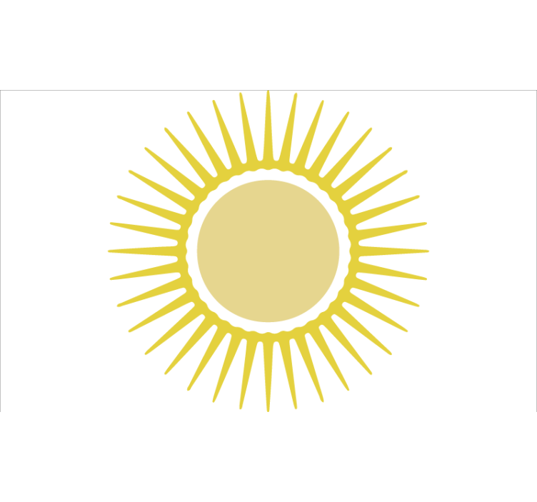 Persiana enrollable blanca sol amarillo - TenVinilo