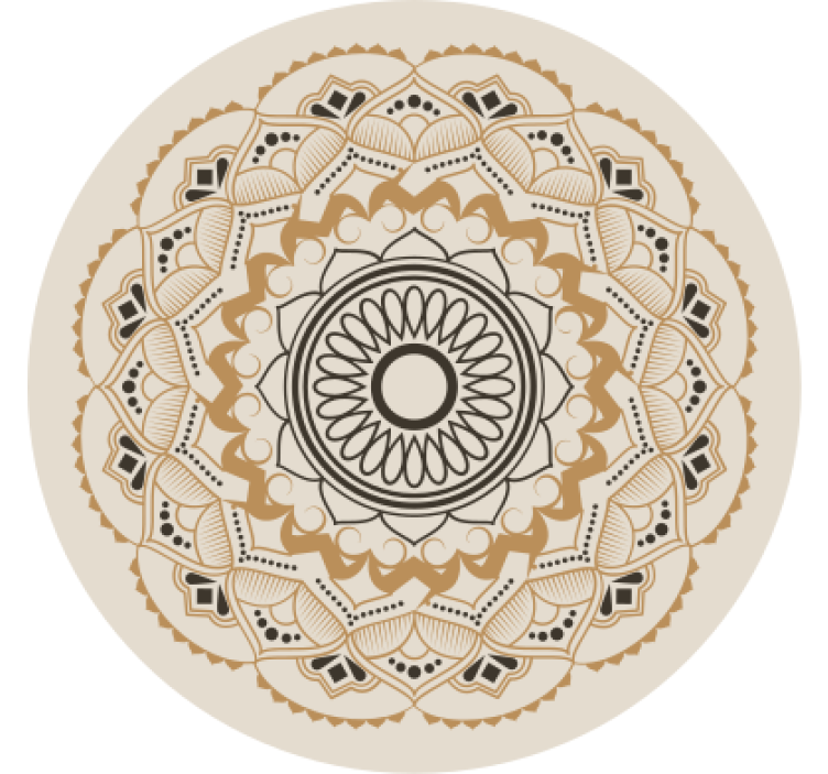 Persiana enrollable beige diseño mandala circular - TenVinilo