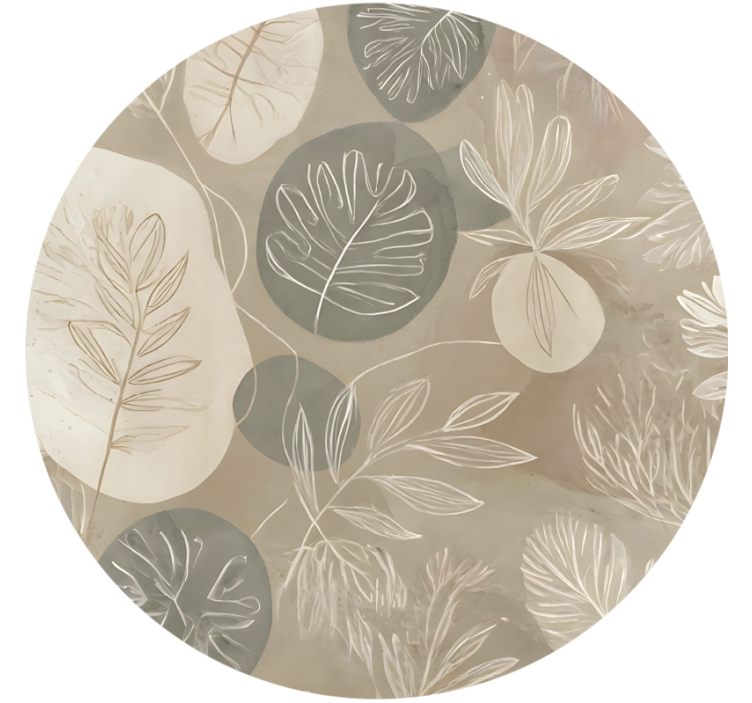 Persiana enrollable beige abstracto botánico neutral - TenVinilo