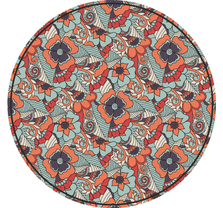 Persiana enrollable para cuarto paisley floral - TenVinilo