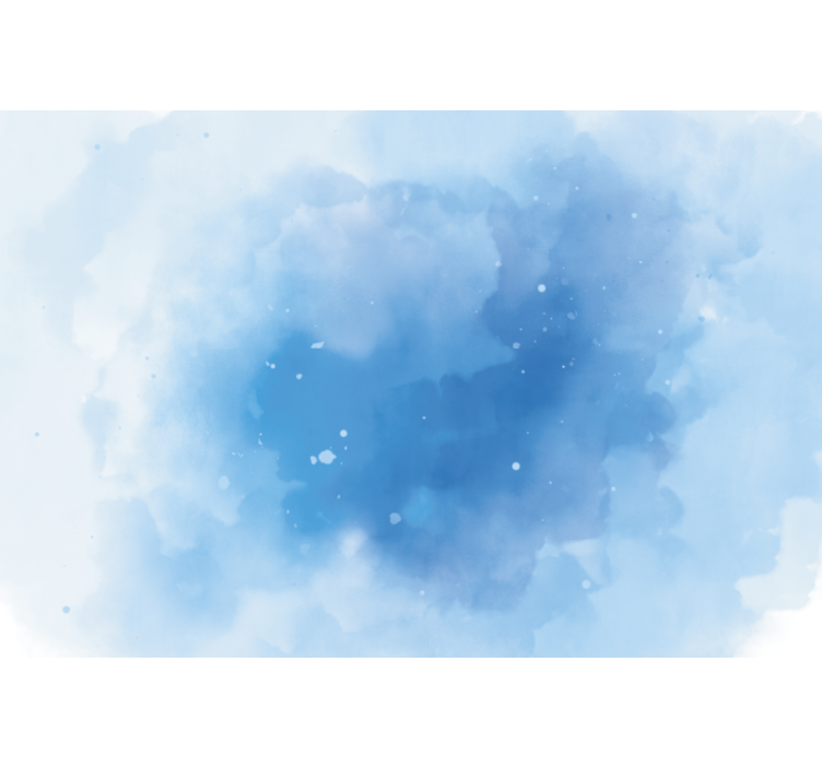 Persiana enrollable para cuarto acuarela azul minimalista - TenVinilo