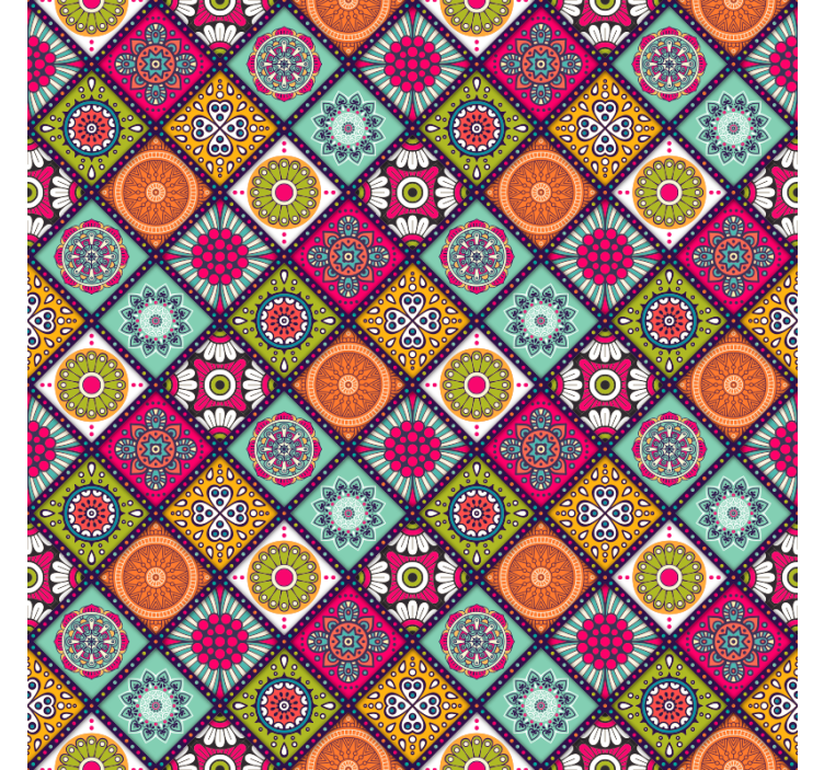 Persiana enrollable para cuarto patrones de mandala colorido - TenVinilo