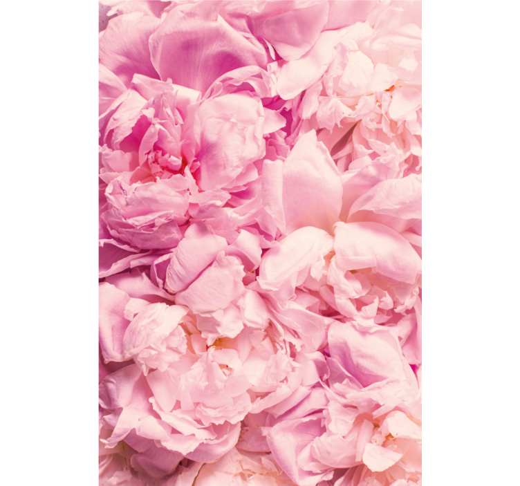 Persiana enrollable para cuarto flores peonía rosa realista - TenVinilo