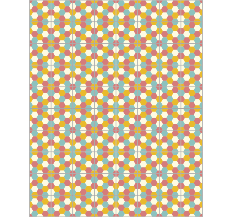 Persiana enrollable para cuarto diseño geométrico - TenVinilo