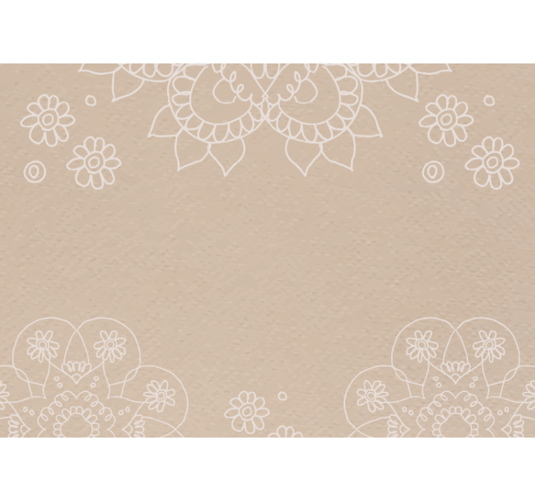 Persiana enrollable beige patrón mandala de india - TenVinilo