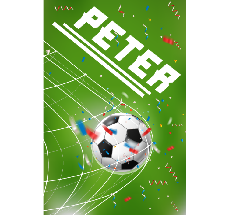 Estor con nombre pelota marcando gol - TenVinilo